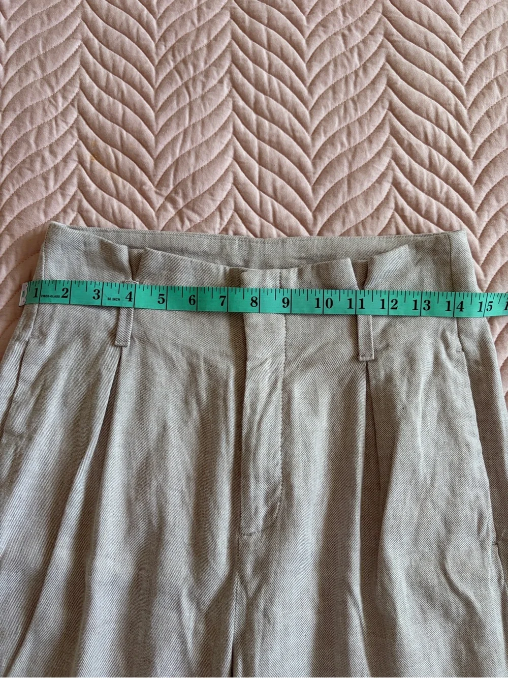 Banana Republic Linen Blend Wide Leg Pants Beige Women’s Size 0 High Rise